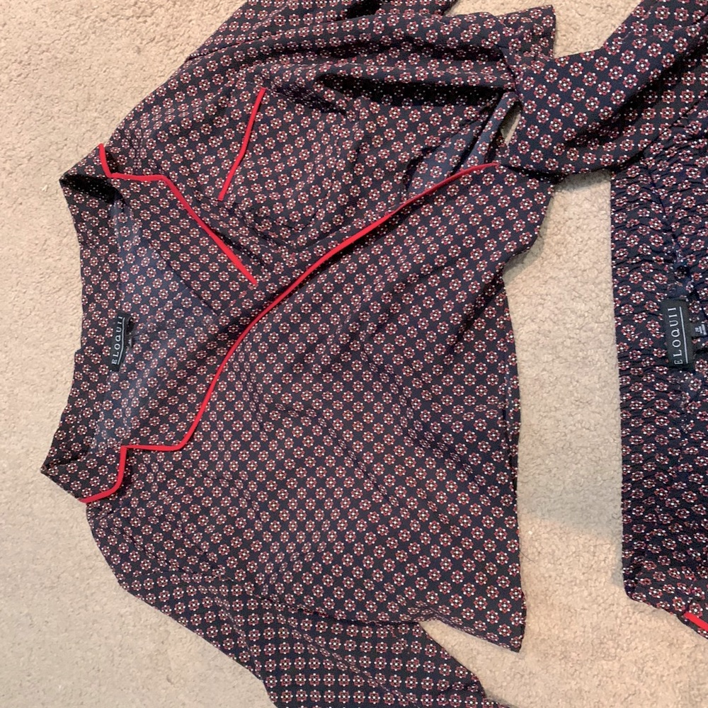 Pajama style wrap crop top